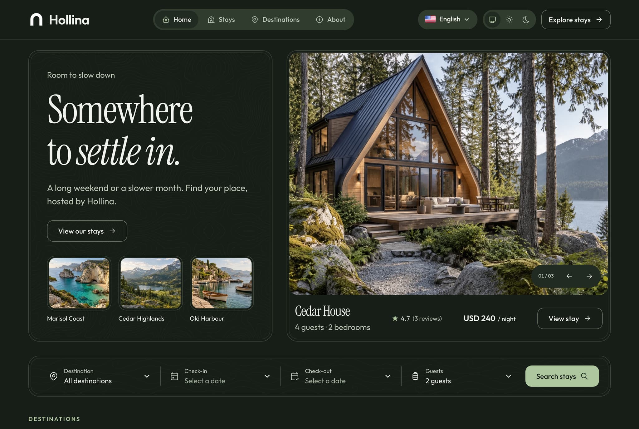 Next.js Booking & Vacation Rental Template with Stripe and AI Assistant - Next.js Booking template preview - Aniq-UI
