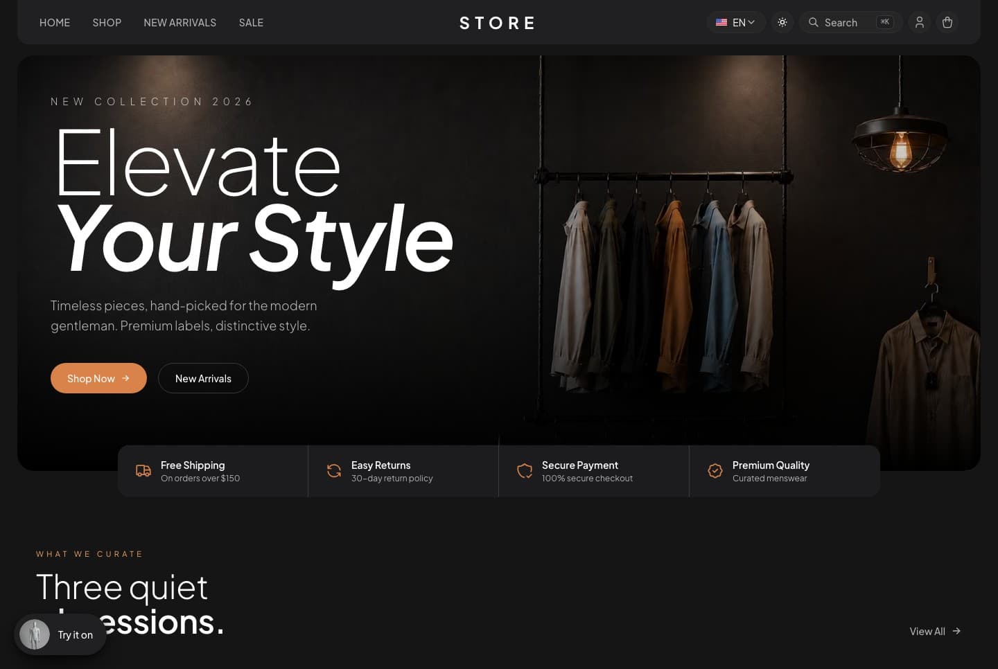 Next.js E-Commerce Template with Admin Dashboard - Next.js E-Commerce template preview - Aniq-UI
